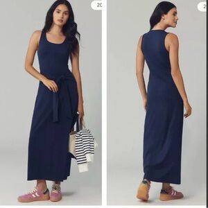 LSPACE BY ANTHROPOLOGIE TIE-WAIST MAXI DRESS COLOR BLUE SM/ M NWT